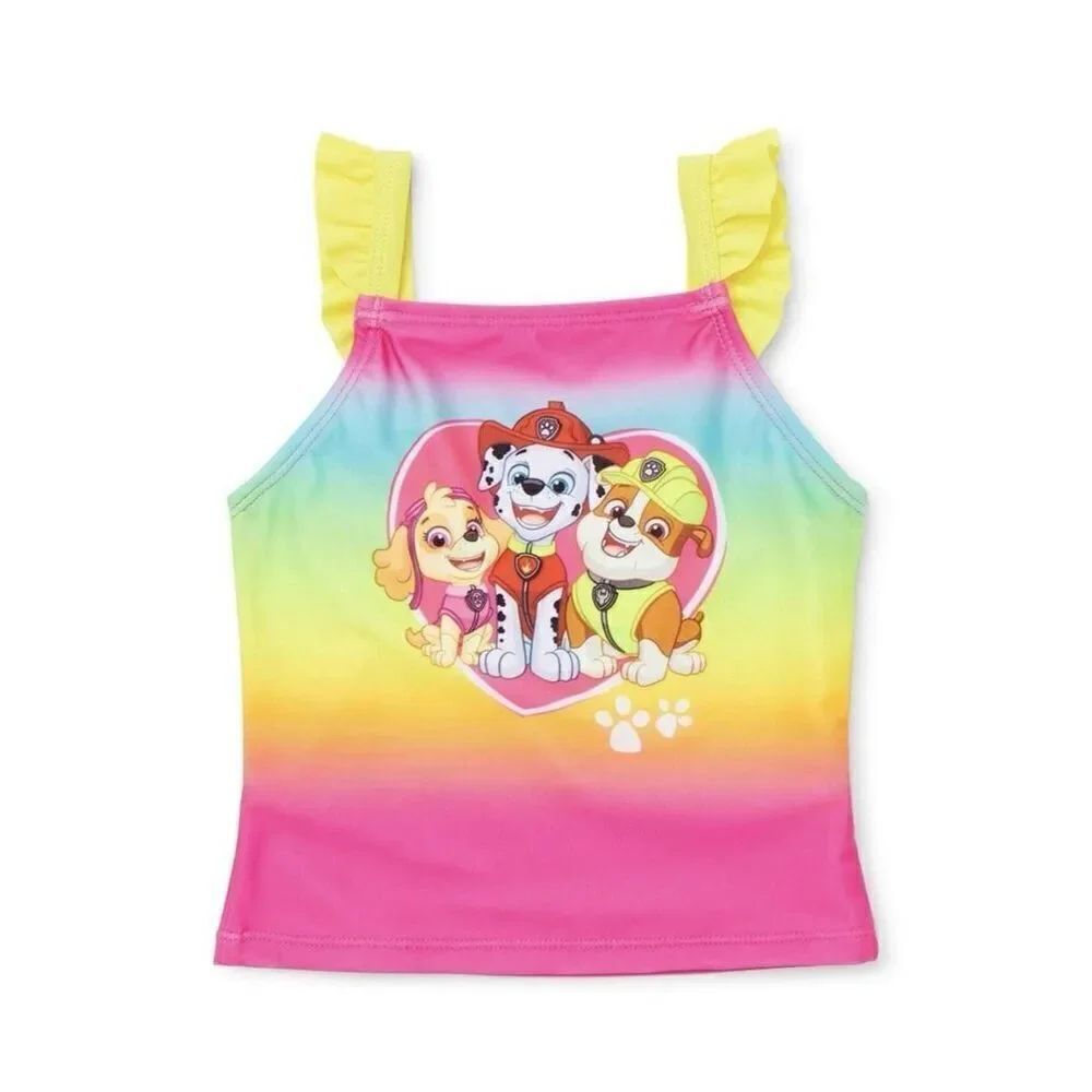 NWT Toddler Girls Nickelodeon Paw Patrol Tankini Swimsuit Bathing Suit Top - 3T